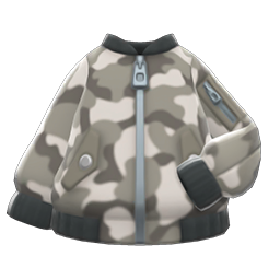 Animal Crossing Items Camo Bomber-style Jacket Gray