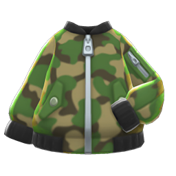 Animal Crossing Items Camo Bomber-style Jacket Green