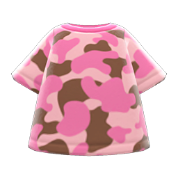 Animal Crossing Items Camo Tee Pink