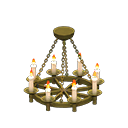 Animal Crossing Items Candle chandelier Gold