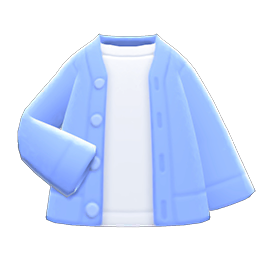 Animal Crossing Items Cardigan-shirt Combo Blue