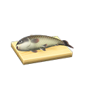 Animal Crossing Items Switch Recipe carp on a cutting board