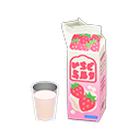 Animal Crossing Items Carton beverage Strawberry-flavored milk