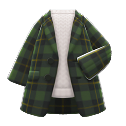 Animal Crossing Items Switch Checkered Chesterfield Coat