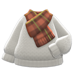 Animal Crossing Items Checkered Muffler Gray