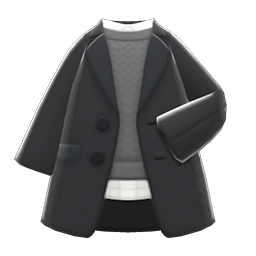 Animal Crossing Items Chesterfield Coat Black