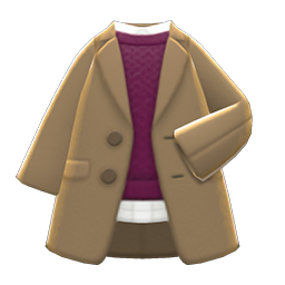 Animal Crossing Items Chesterfield Coat Brown