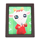 Animal Crossing Items Chevre'S Photo Dark Wood