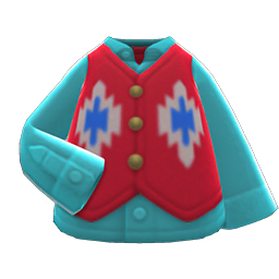 Animal Crossing Items Chimayo Vest Red