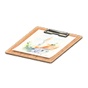 Animal Crossing Items Clipboard Sketch Paper Brown