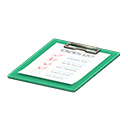 Animal Crossing Items Clipboard To-do list Paper Green