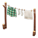 Animal Crossing Items Clothesline Green plaid