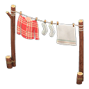 Animal Crossing Items Clothesline Red plaid