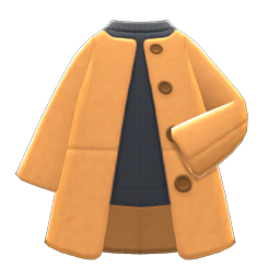 Animal Crossing Items Collarless Coat Beige