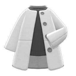 Animal Crossing Items Collarless Coat Gray