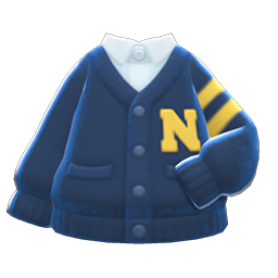 Animal Crossing Items College Cardigan Navy blue