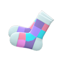 Animal Crossing Items Switch Color-blocked Socks