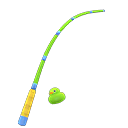 Animal Crossing Items Colorful Fishing Rod Green