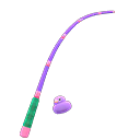 Animal Crossing Items Colorful Fishing Rod Purple