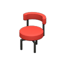 Animal Crossing Items Cool chair Red Fabric color Black