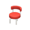 Animal Crossing Items Cool chair Red Fabric color White