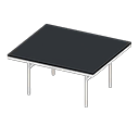 Animal Crossing Items Cool dining table Black Tabletop color White