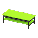 Animal Crossing Items Cool low table Lime Tabletop color Black