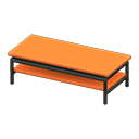 Animal Crossing Items Cool low table Orange Tabletop color Black