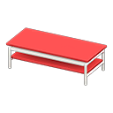 Animal Crossing Items Cool low table Red Tabletop color White