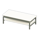 Animal Crossing Items Cool low table White Tabletop color Silver