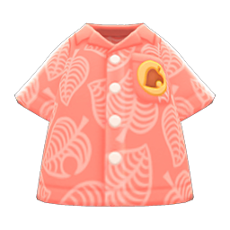 Animal Crossing Items Switch Coral Nook Inc. Aloha Shirt