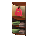 Animal Crossing Items Corner clothing rack Casual clothes Displayed clothing Dark wood