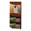 Animal Crossing Items Corner clothing rack Cool clothes Displayed clothing Dark wood