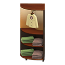 Animal Crossing Items Corner clothing rack Cute clothes Displayed clothing Dark wood