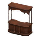 Animal Crossing Items Covered counter Dark wood