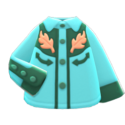 Animal Crossing Items Cowboy Shirt Light blue