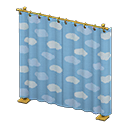 Animal Crossing Items Curtain partition Light blue Curtains Gold