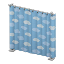 Animal Crossing Items Curtain partition Light blue Curtains Silver