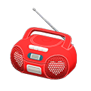 Animal Crossing Items Cute Music Player Red