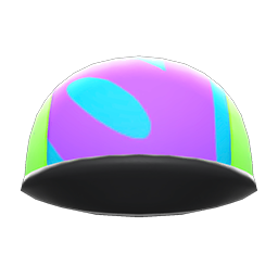 Animal Crossing Items Cycling Cap Lime & purple