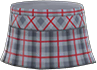 Animal Crossing Items Switch Dark gray checkered school skirt