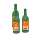 Animal Crossing Items Decorative bottles Orange labels Label Green