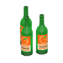 Animal Crossing Items Decorative bottles Orange labels Label Light green