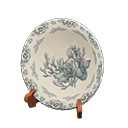 Animal Crossing Items Decorative plate Monochrome floral design Design Brown