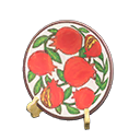 Animal Crossing Items Decorative plate Pomegranates Design Light brown