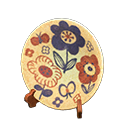 Animal Crossing Items Decorative plate Sepia floral design Design Brown