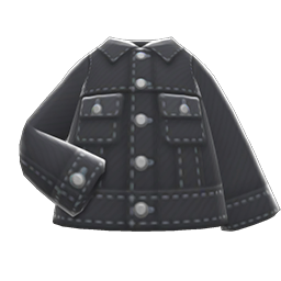 Animal Crossing Items Denim Jacket Black