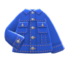 Animal Crossing Items Denim Jacket Blue