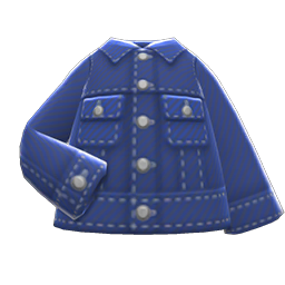 Animal Crossing Items Denim Jacket Navy blue