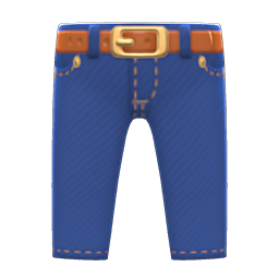 Animal Crossing Items Denim Pants Blue